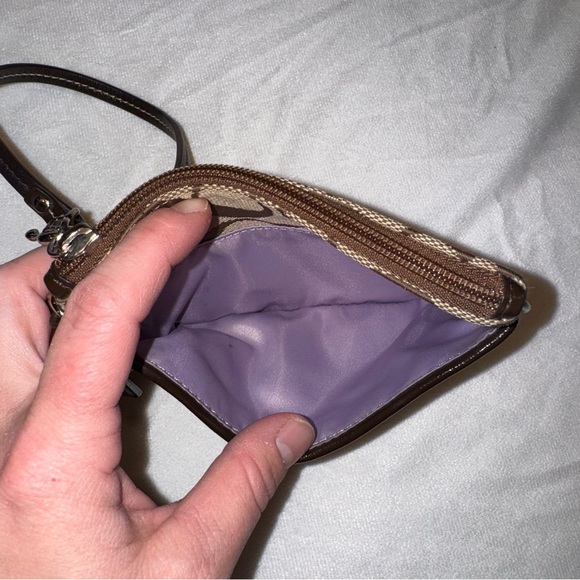 Coach Signature Collection Wristlet Clutch Universal Case Leather Jacquard - Picture 4 of 9